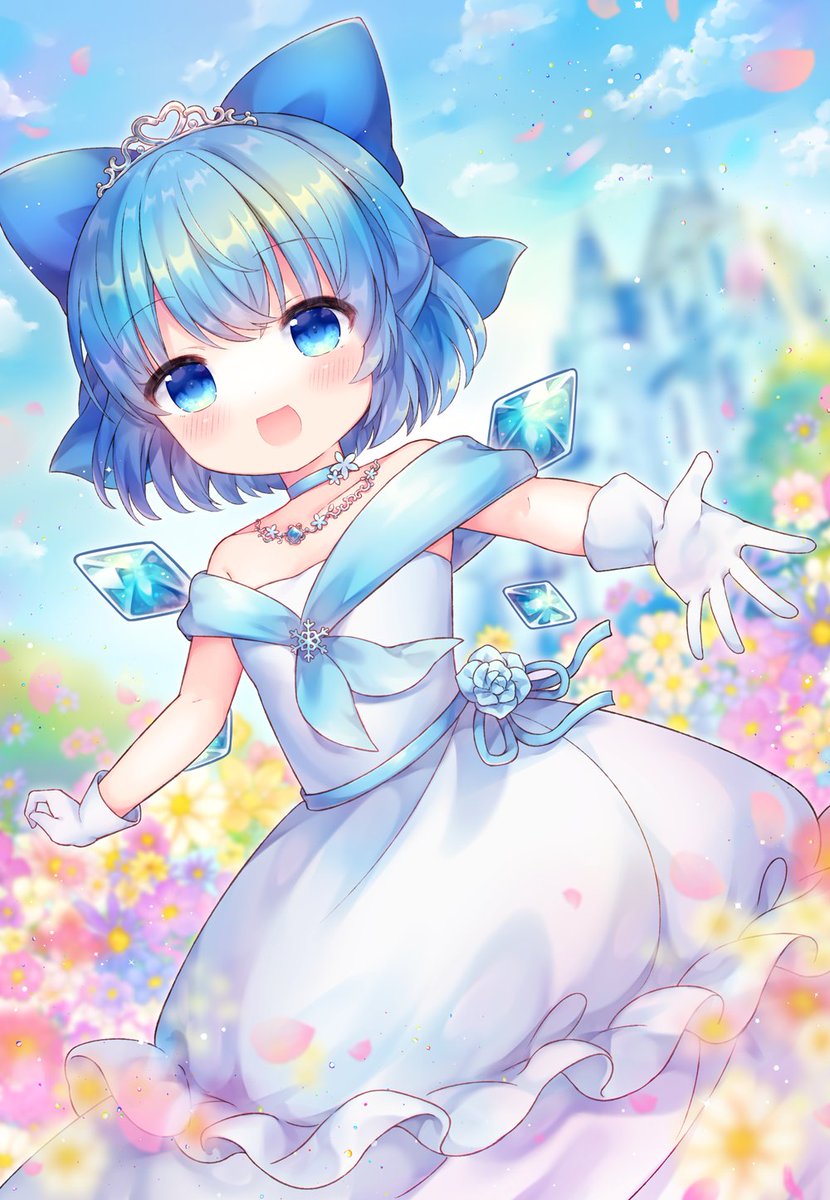 チルノ(東方Project) 「ウエディングチルノちゃん」|coa🌷例大祭う-20aのイラスト