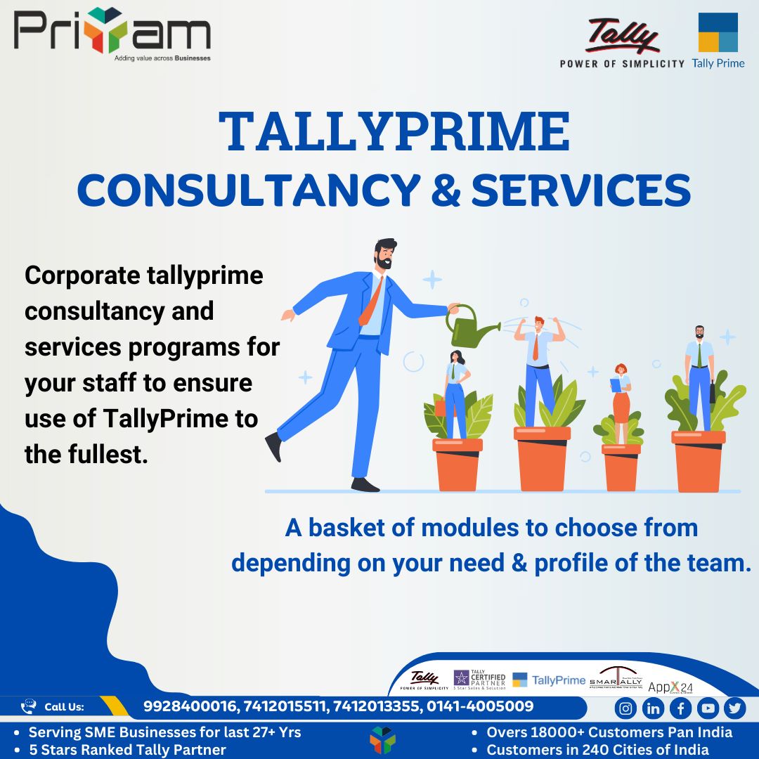 🌟 TALLYPRIME CONSULTANCY & SERVICES 🌟 

👉 In today's fast-paced business landscape, staying ahead of the competition requires leveraging powerful software solutions like TallyPrime. 
.
.
#TallyOnCloud #BusinessSolutions #EfficiencyBoost #FlexibleAccess #SecureInfrastructure