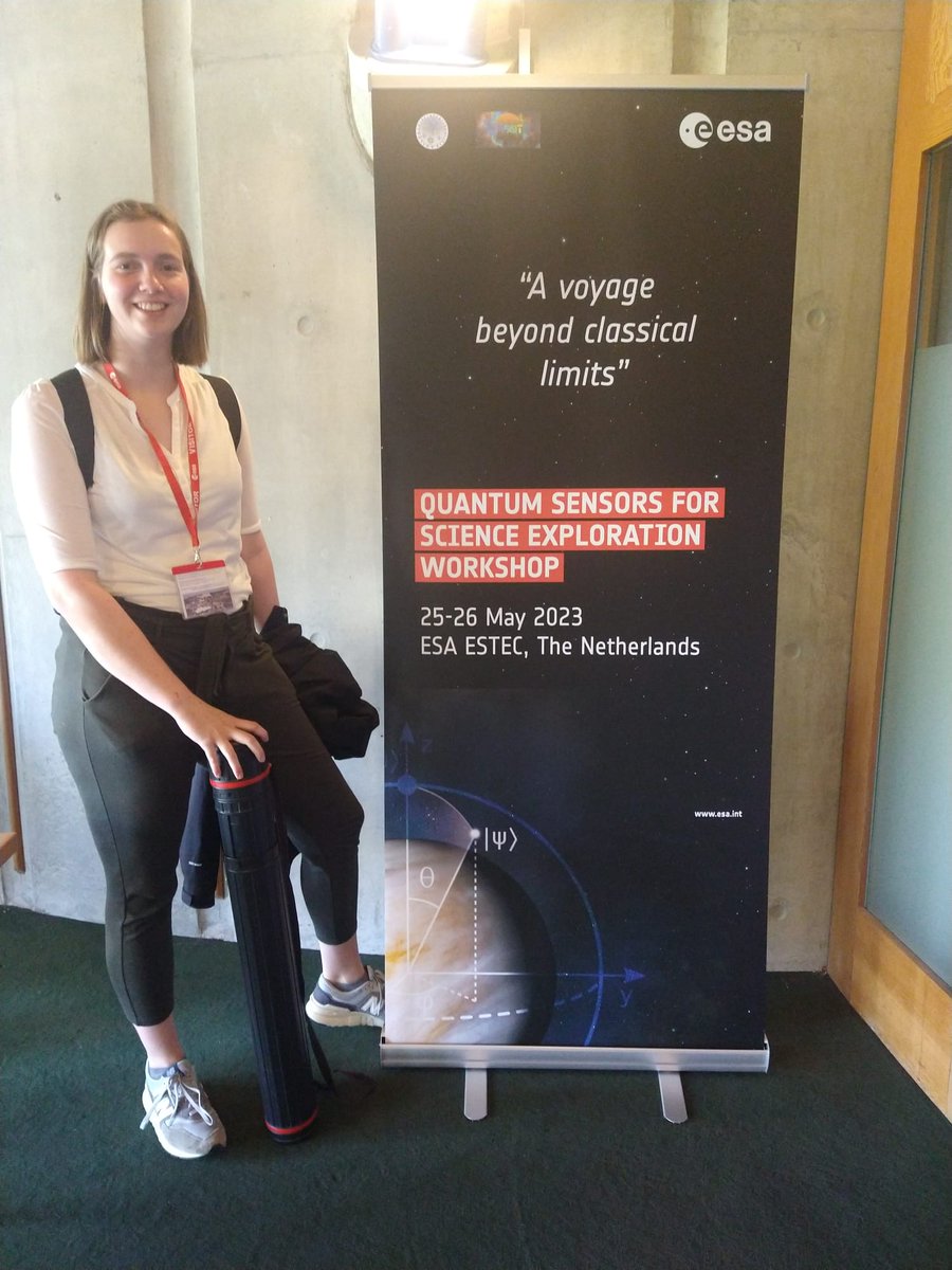 INSQTNetwork's tweet photo. We were very happy to be able to provide #INSQT sponsorship to several early career researchers to facilitate their attendance at @ESA_Tech's Quantum Sensors for Science Exploration Workshop last month, including Masters student, Gina, from @UniHannover 🙌💫🌌 https://t.co/ppaD4uPm0A