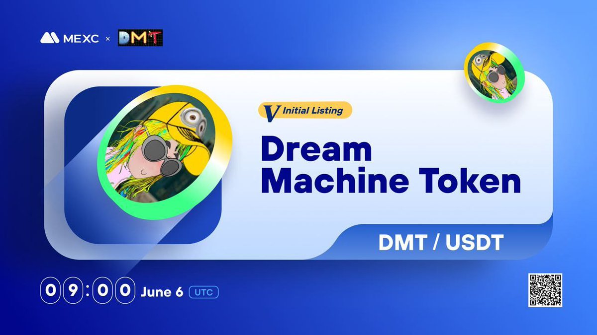 📣Hasil Voting dan Susunan Listing untuk Kickstarter - Dream Machine Token (DMT)

🔹Deposit: Dibuka
🔹 Perdagangan DMT/USDT di Zona Inovasi: 06-06-2023 16:00 (WIB)
🔹Penarikan: 07-06-2023 16:00 (WIB)

🔗mexc.com/en-US/support/…