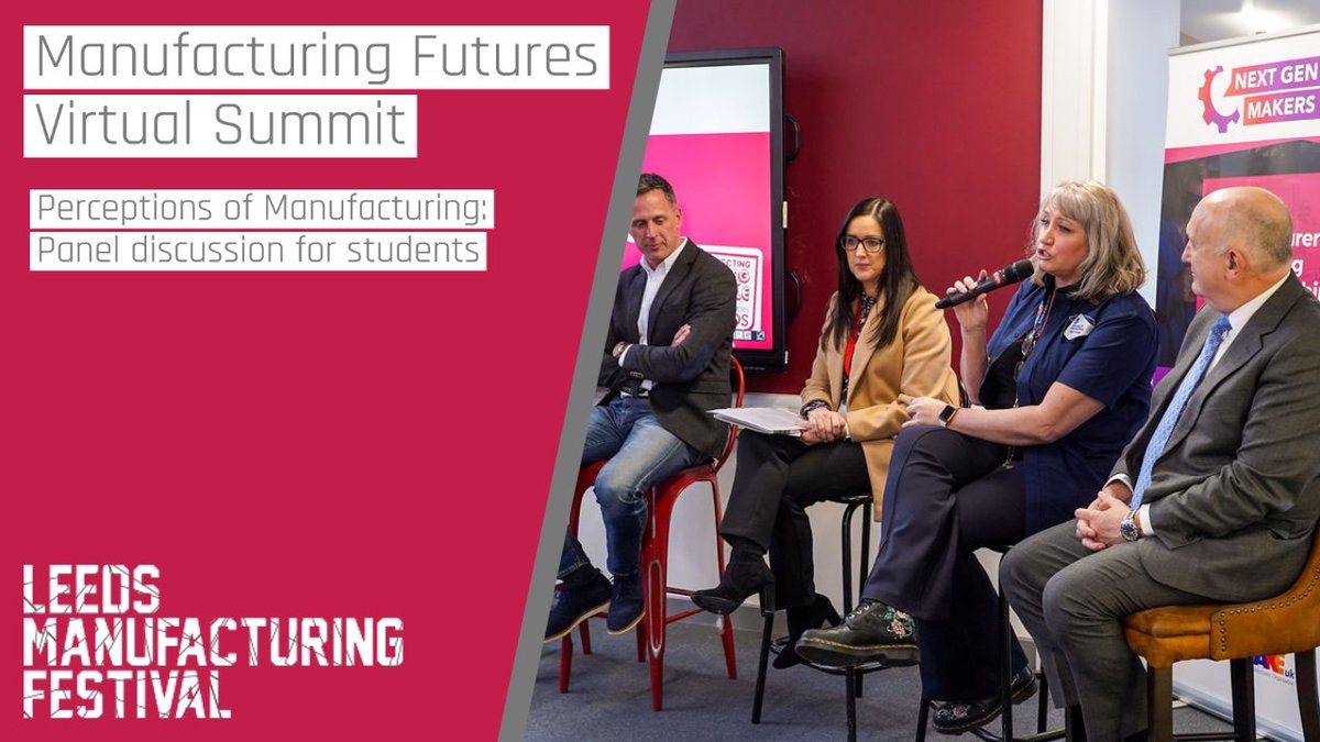 Today's Manufacturing Futures Virtual Summit event is with students from across West Yorkshire looking at Perceptions of Manufacturing, to challenge the misconceptions surrounding manufacturing.👷 Check out our other events coming up here 👇 loom.ly/pzFAC0c