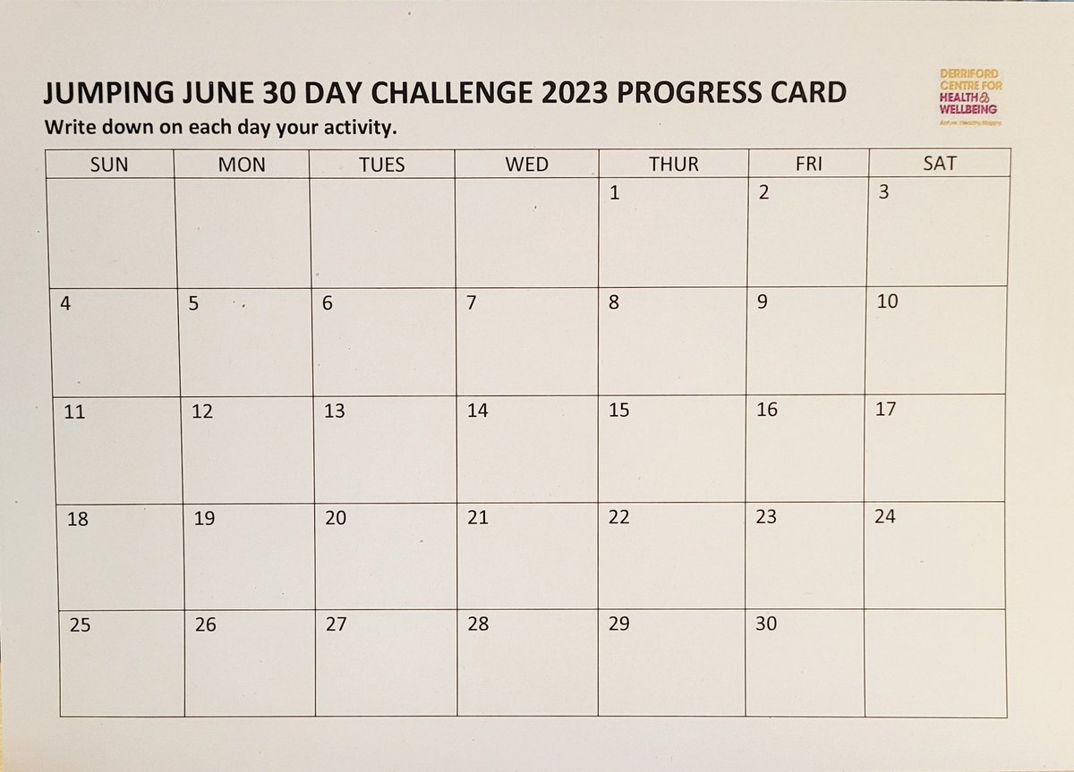 Jumping June is under way!

You can start now and participate up until the 30th.

Be a part and keep track of this month's challenge and claim a free refreshing smoothie once completed!

For more information, please read the poster privided in the post.

LET'S GET JUMPING!