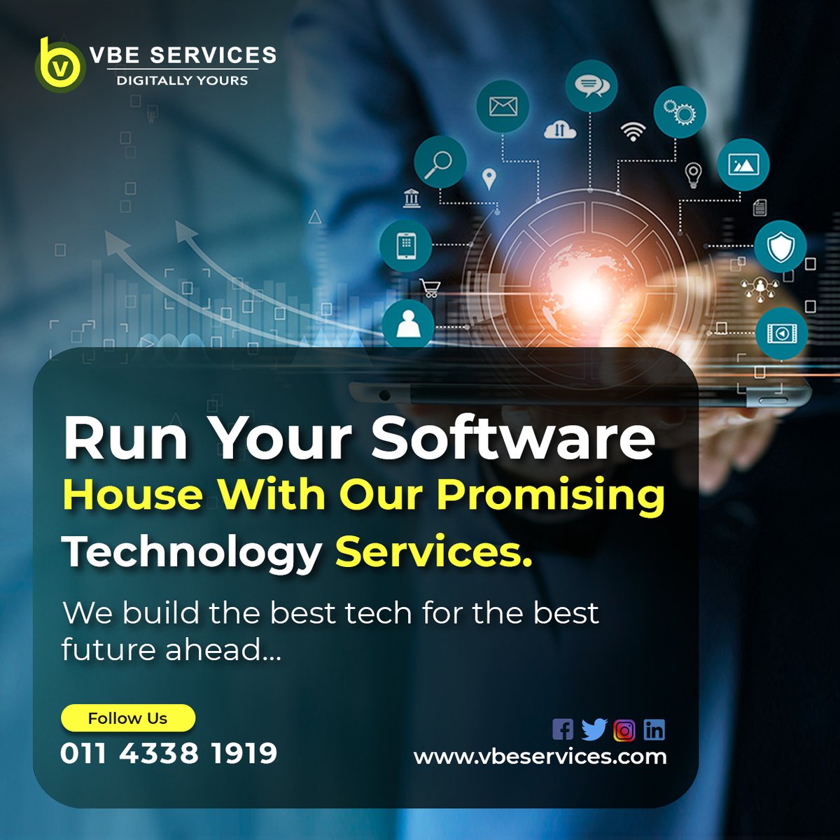 Run your software house with our promising technology services. VBE SERVICES builds the best tech for the best future ahead…we negotiate on price but never with the services we provide.
.
.
.
#itsector#ittechnology#techmanagement#bestnetwork#