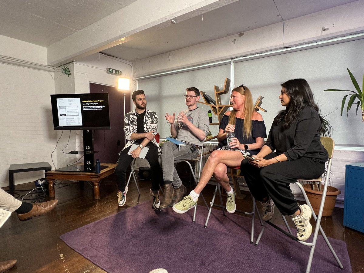 Immersiveperf's tweet image. Such a fab huddle 3 for IEN last night with some vital discussions and insights around marketing and LBE audiences- huge thanks to our generous panel @ImmersiveExpNet @CarolineRadcli6 @BirminghamDrama @artsatbham @news_ub