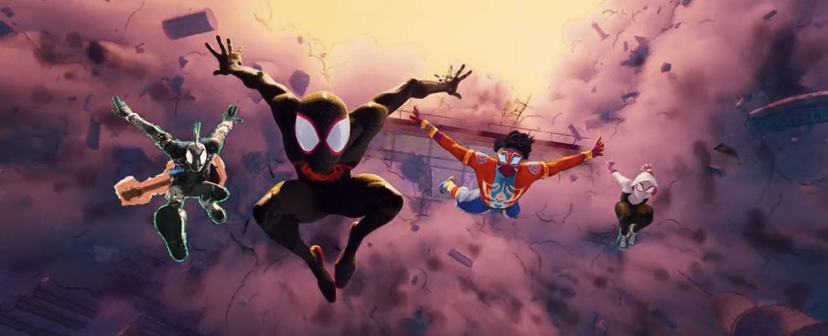 AlexGinnelly's tweet photo. Haven’t been able to stop thinking about #AcrossTheSpiderVerse They’ll be few films that reach the level of cinematic passion and complex artistry as this!! Check out my review for @NerdlyUK @SonyPicturesUK
‘Spider-Man: Across the Spider-Verse’ Review -  https://t.co/okrooK9XzR https://t.co/t03m3UnOEV