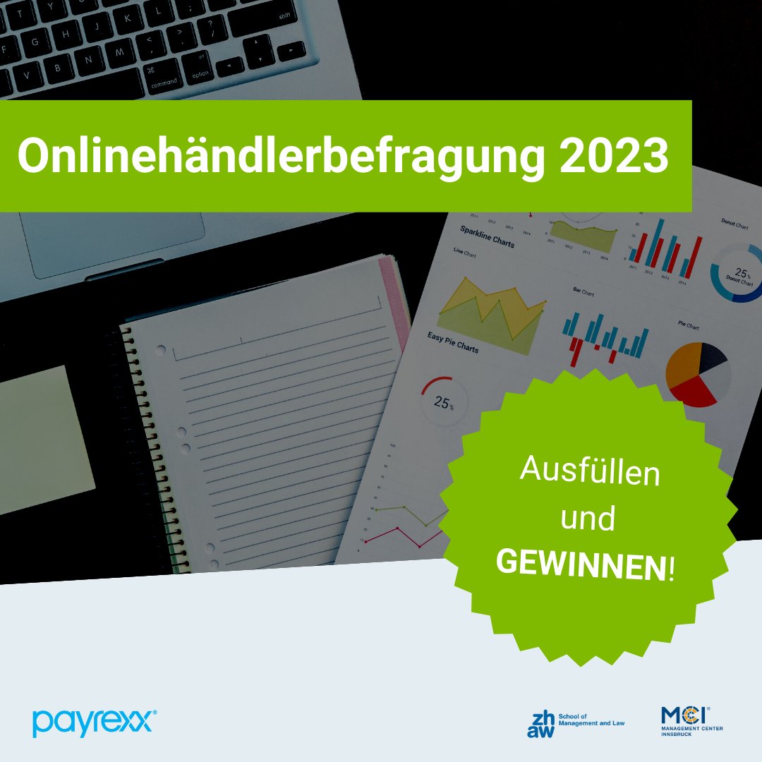 Mach mit bei der Onlinehändlerbefragung 2023 und nutze die Chance, ein Payrexx-PRO-Abonnement zu gewinnen!

1️⃣ Fragebogen ausfüllen: bit.ly/43nhWZL
2️⃣ Payrexx als Deinen Zahlungsanbieter wählen
3️⃣ Hinterlasse Deine E-Mail-Adresse, Fertig!💪

#Onlinehändlerbefragung2023