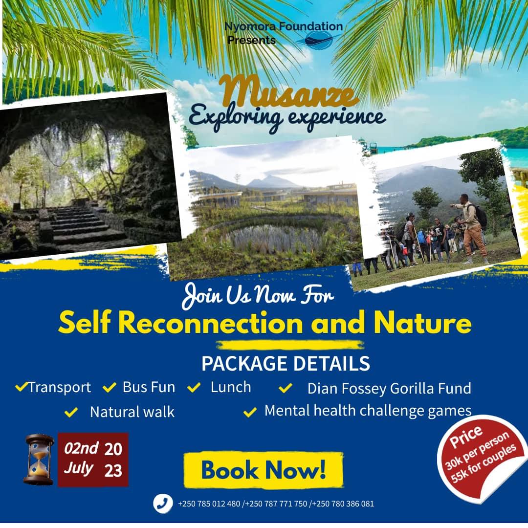 nyomoraf's tweet photo. Journey Within: "Exploring the Depths of the Mind and Soul" #summer #vibe
Join us, come on, come all @SavingGorillas @MusanzeDistrict
Tell a friend to tell a friend🔥🔥🔥🔥
#selfreconnectionandnature #MentalHealthMatters #nyomora #VisitRwanda https://t.co/6OLaUSCddT