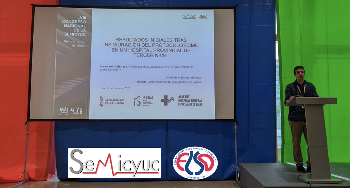 Esta semana nuestro compañero Ignacio Carnerero presenta los resultados clínicos de los primeros pacientes #ecmo. Efectividad y Seguridad tras la implementación de un protocolo multidisciplinar: Cirugía Cardiaca, Perfusionistas, UCI y Enfermería.
#CONGRESOSEMICYUC2023
