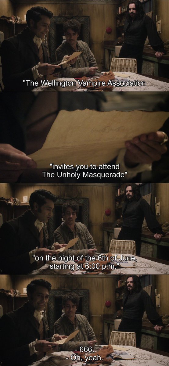 DatesInMovies's tweet image. Jun 6th - The night of The Unholy Masquerade ball, hosted by The Wellington Vampire Association in conjunction with the Lower Hutt Vampire Witch Club and the Karori Zombie Society in @TaikaWaititi and @AJemaineClement's #WhatWeDoInTheShadows