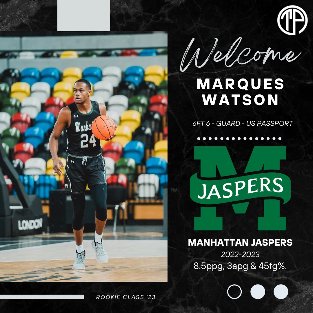 🤝 | Welcome to The Player Agency, <a href="/QuesWatson/">Marques Watson</a>! 

We are pleased to announce that Manhattan Jaspers alum, Marques Watson, has become our newest client! 🇺🇸 

#ThePlayerAgency