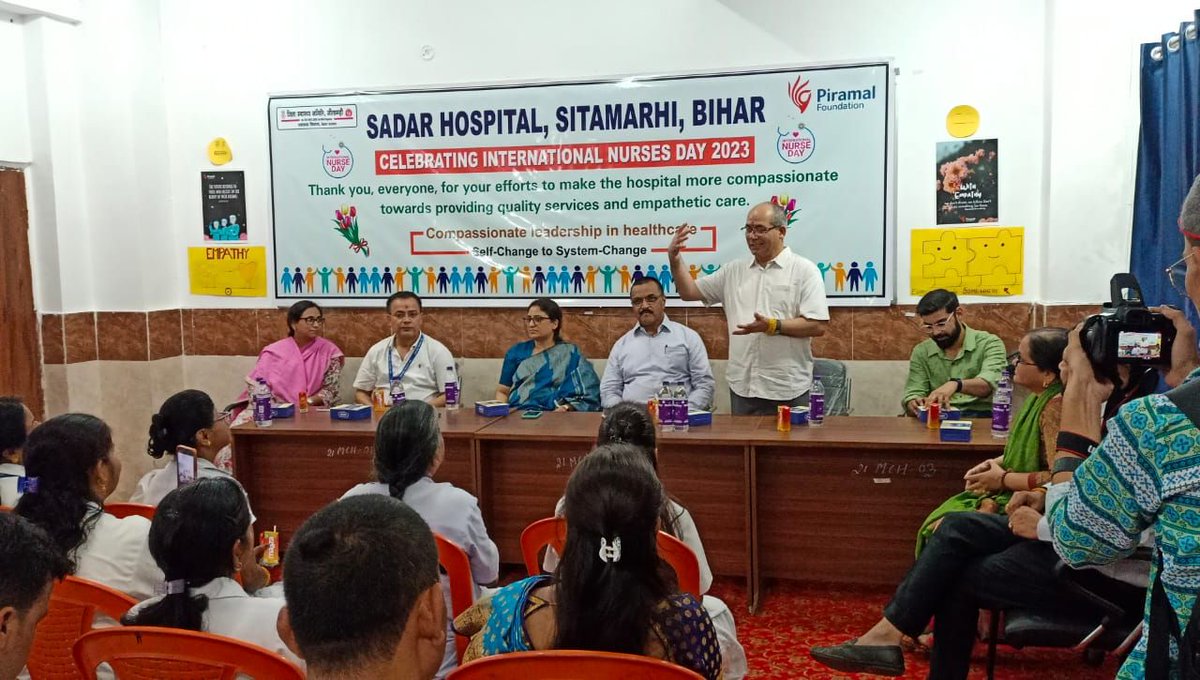 Exciting collaboration! #GovtOfBihar teams up with #PiramalSchoolofLeadership for facilitating #SystemicChange in healthcare .Through #CompassionateLeadership, 1200 #healthcare professionals in 11 districts have experienced personal transformation workshops and #CBCT®️ trainings.
