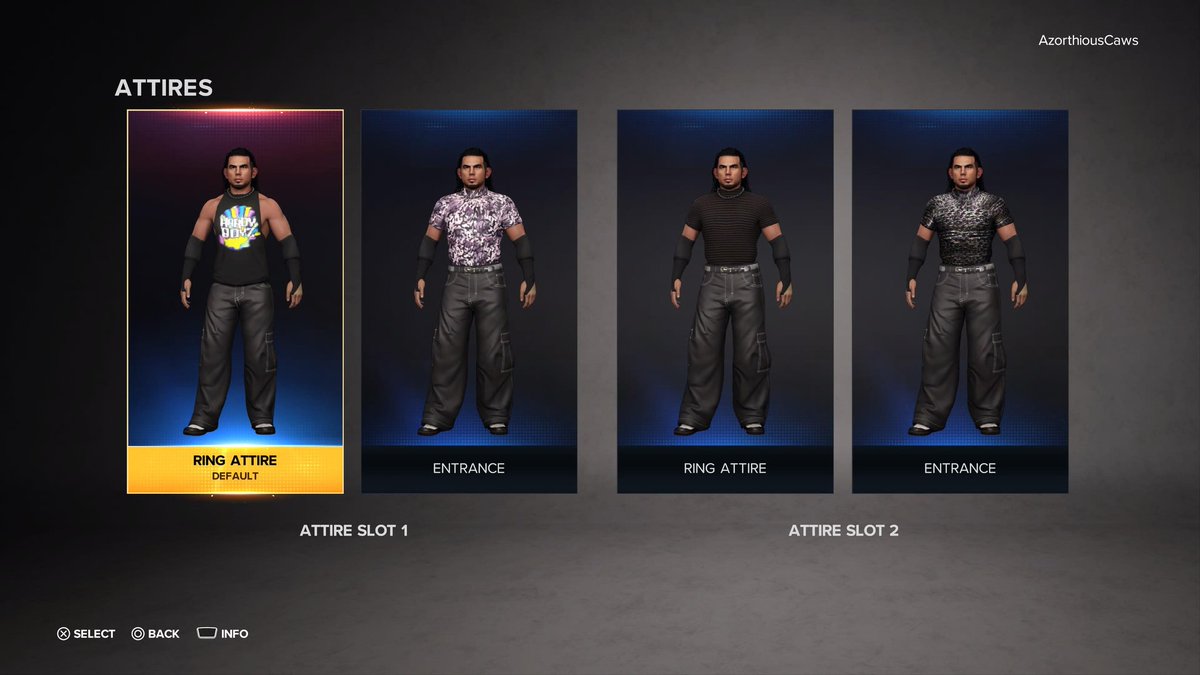 The Hardy Boyz '01 V3 are Available Now on Community Creations! Jeff Includes 4 Attires, Moveset, Render, Commentary. & Entrance
Matt Includes 4 Attires, Moveset by @WolfpacPrinxe, Render & Entrance. Collab with @WhatsTheStatus Search Tag: HardyBoyzPack #WWE2K23 #HardyBoyzPack