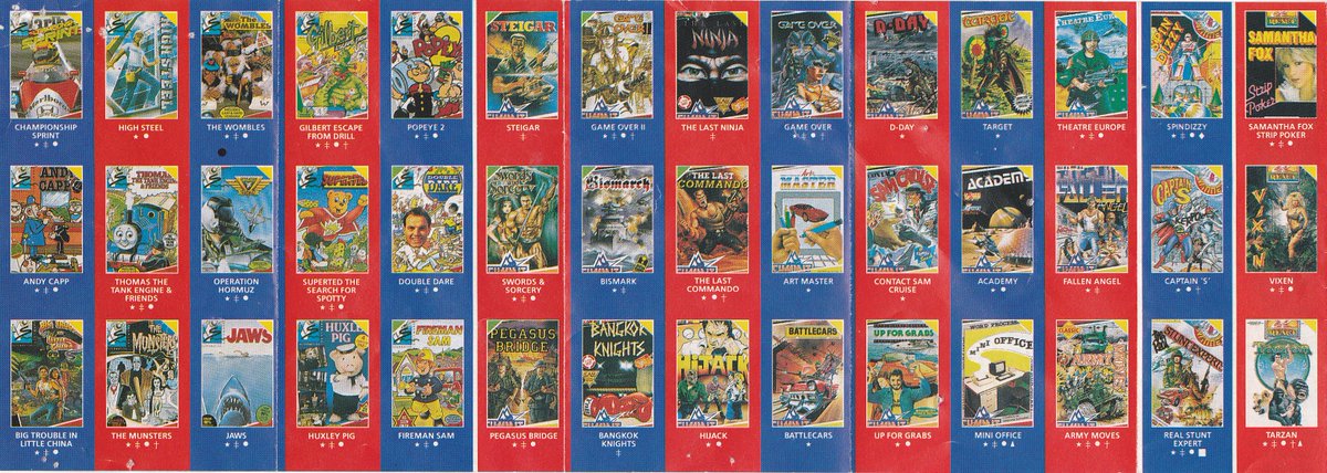 Just a few from back in the day. What was your favourite?
@FREEZE64UK @hero_spectrum @EverythingC64 @amscpcworld  @zx_spectrum_30 #RETROGAMING #retrogames #Classicgames @gameplay_retro @C64TimeLine @ZXadventurer @zxspectrum_club  @GamebotIndie @IndieVideoGames