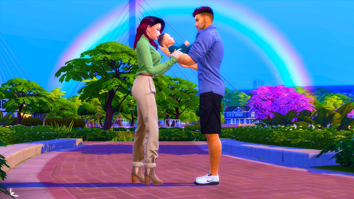 the view from rainbow and san sequoia bridge is amazingly cool thanks also to @KatverseCC for the really cool pose #TheSims4 #TheSims #Sims4