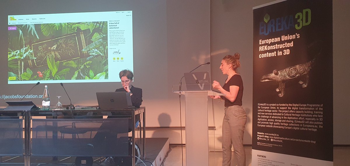 eureka_3d's tweet image. We go on with the second part of the #EUreka3D conference focused on experiences of international projects dedicated to 3D digitisation of cultural heritage.
Vera Chiquet from @UniBasel_en and @culture_virtual showcases the case study of The Digital Museum of Learning.