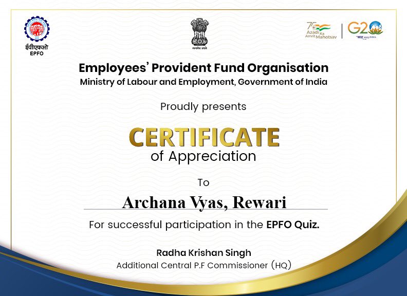 EPFO on Twitter "EPFOquiz 05/06/2023 winners Employee & Employer