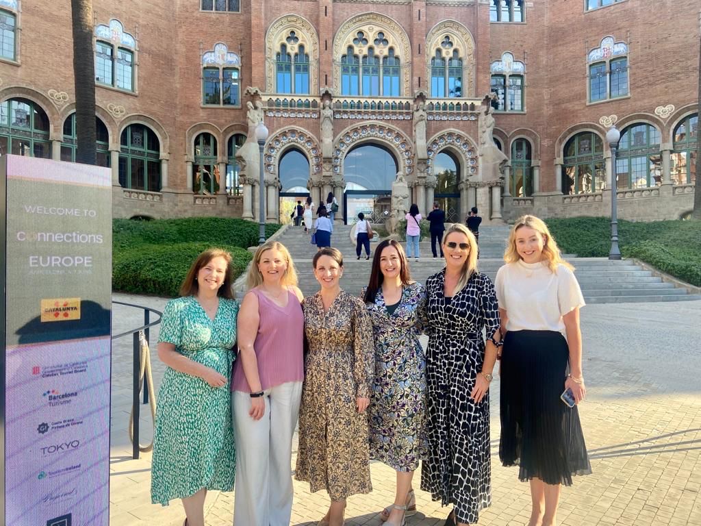 OriginalIrishHt's tweet photo. We are delighted to be attending @ConnectionsWay Luxury Europe event in beautiful Barcelona🇪🇸 We are blown away by all the incredible minds and influential professionals from the luxury travel and hotel industry. #ConnectionsWay #ConnectionsLuxuryEurope #CatalunyaExperience https://t.co/PXA1xZlRKW