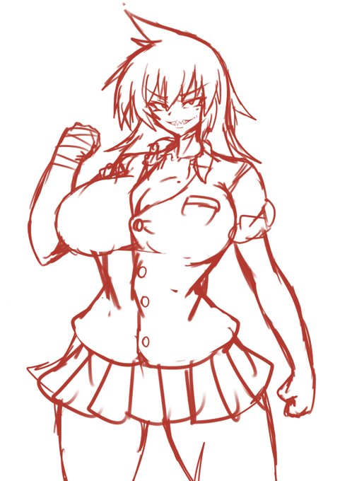 虚無りそうな女の子描きました 