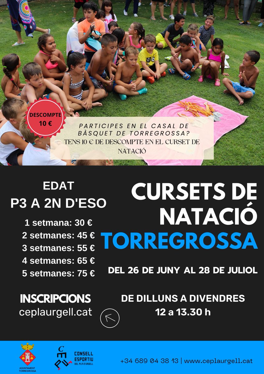 Gràcies a tots els municipis i famílies per confiar en nosaltres! Per a qualsevol consulta o aclariment, podeu contactar amb nosaltres a través del número de telèfon +34 689 04 38 13 o el correu electrònic activitatsceplaurgell@gmail.com