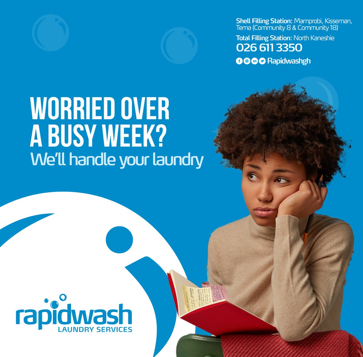 A busy week with loads of laundry to do can get you worked up.
Why worry when you can just hit the dial? 😃😃

#value #laundry #onabudget #Rapidwash #shellfillingstation #peaceofmind #tuesdayvibes #terrifictuesday #totalfillingstation