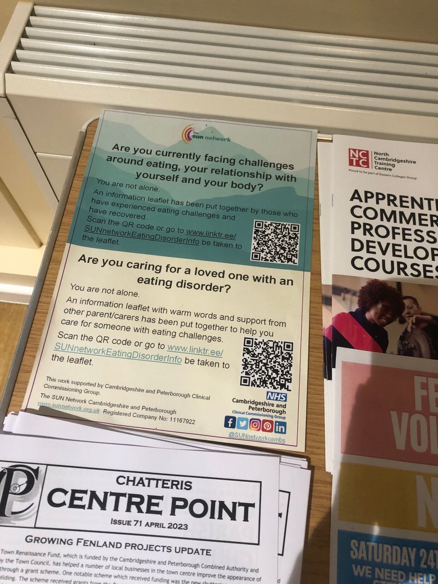 Our poster with information for eating challenges was spotted in Chatteris King Edward Centre. Have you seen any of our leaflets or posters around? Tag us in pictures of them if you have 🌞