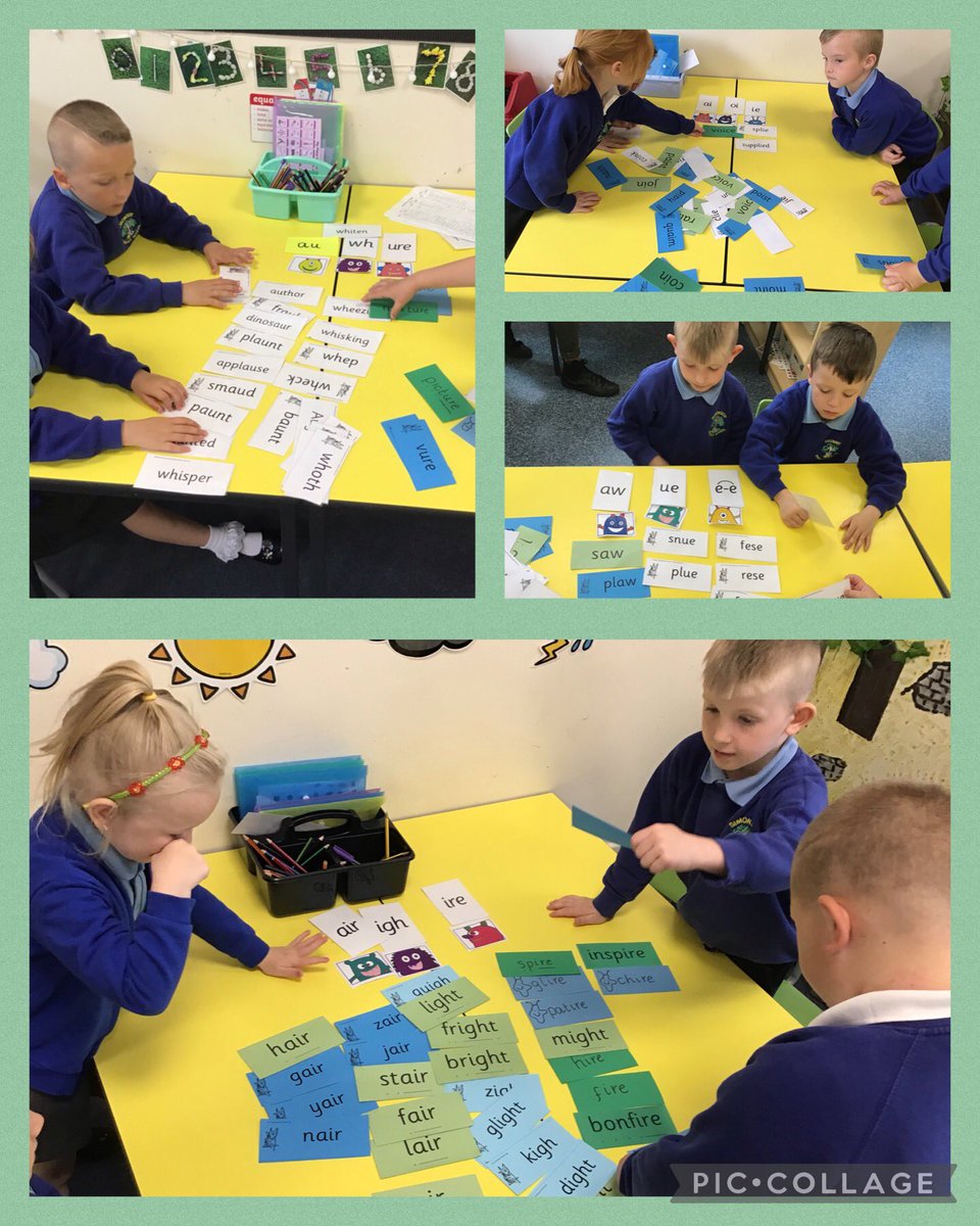 Day 1 of this week’s Phonics Bootcamp is well under way in Year 1. The children have thoroughly enjoyed reading, sorting and then ‘feeding’ the words to our phoneme monsters! @simonsideschool