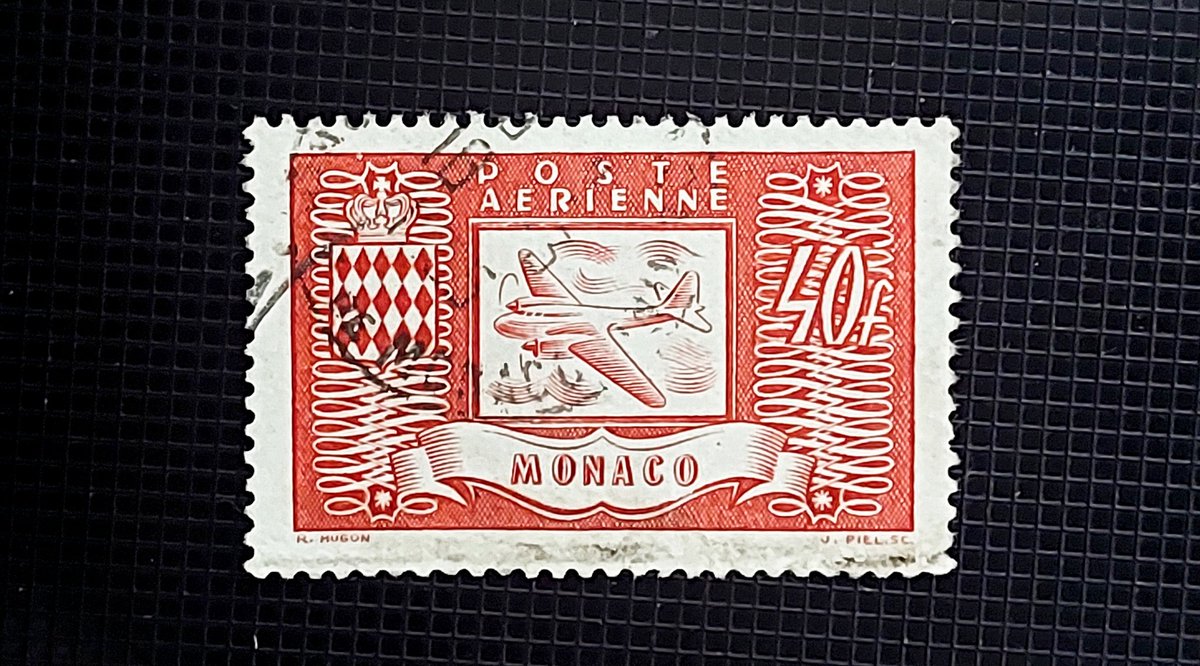 <a href="/Philatelovely/">Philatelovely, by John Simper FRSA.</a> Monaco
Theme: Airmail stamp/ Douglas DC 3 and National coat of arms
Issued: 1946
#philately #stampcollecting #stamps
#Monaco