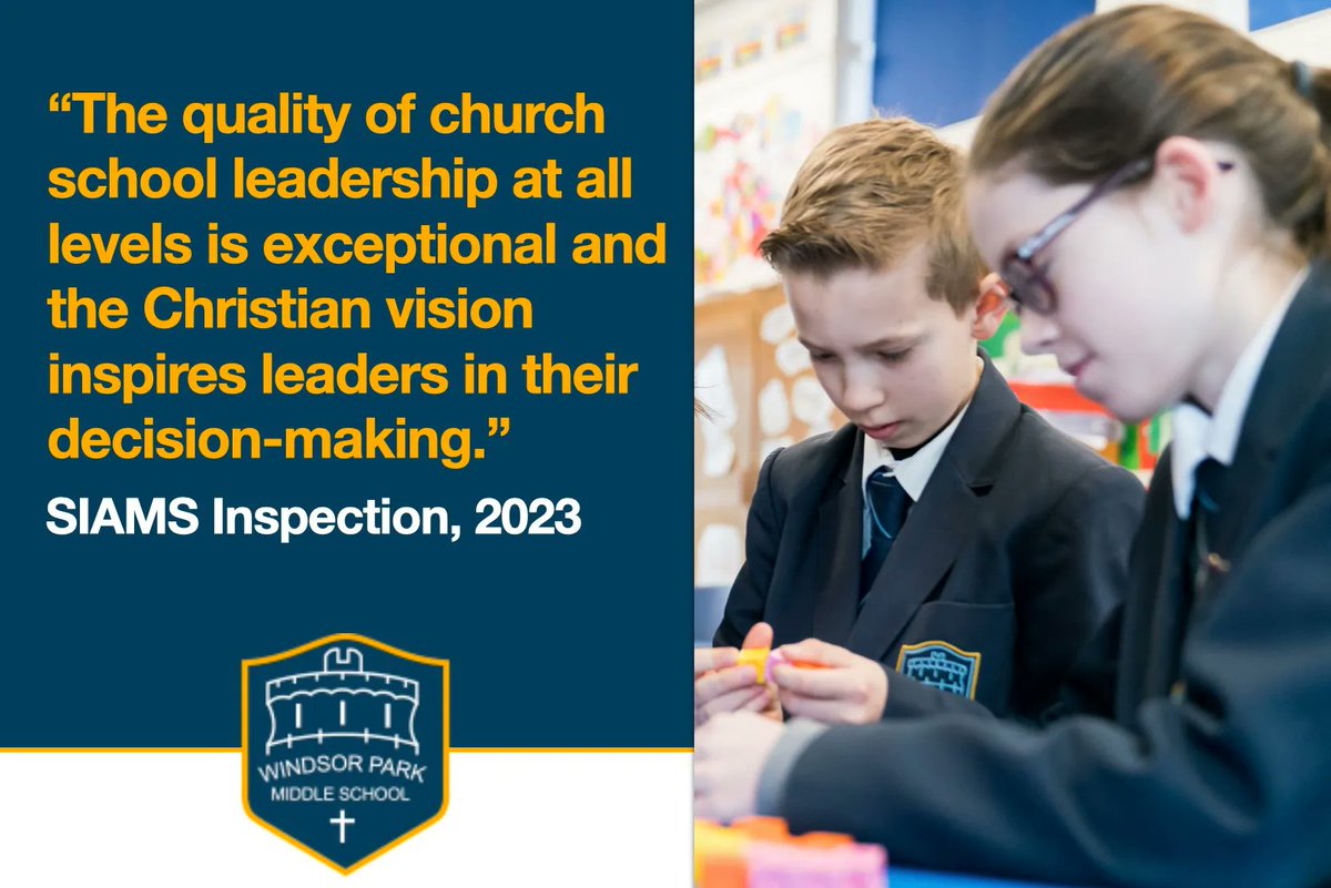 @WindsorParkSch is celebrating after being graded as ‘excellent’ following its recent Statutory Inspection of Anglican and Methodist Schools (SIAMS)! 

#weinspire #inspiringyoungminds #MAT #SIAMS #staffs