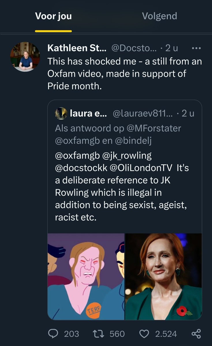 I like how terfs see a cartoon with red eyes, a hateful expression, red hair and is being a massive transphobe, and they go 'omg! It's queen JK!'

😂🤣