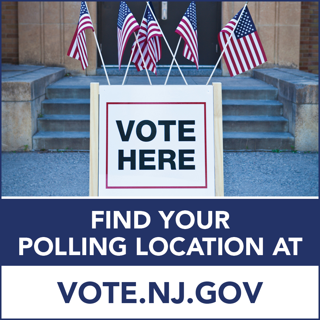 Happy Primary Election Day! The polls are open from 6 AM – 8 PM. You can find your polling location at Vote.NJ.Gov. #NJVotes #ElectionDay #PrimaryElectionDay