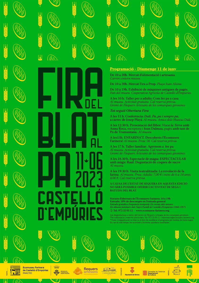 Dues propostes per aquest cap de setmana: Fira de la Rosa i Fira del Blat al Pa.
Fira de la Rosa: ca.visit.roses.cat/fira-de-la-ros…
Fira del Blat al Pa: tuit.cat/fdcqp

@visitroses @emp_castello @costabrava @catexperience @aempordaturisme @worldbays @ajroses @Castello_Emp