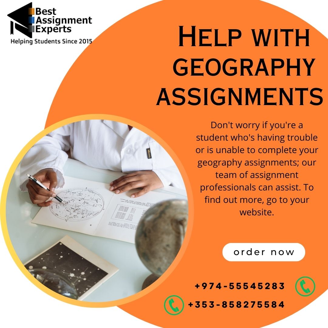 Rileys2214Smith's tweet image. Help with geography assignments
Our geography assignment assistance may greatly relieve students' stress because we can assist them in improving their marks and gaining knowledge from professionals.#geographyassignmenthelp #geographyassignmentexperts
bit.ly/3ozapYk