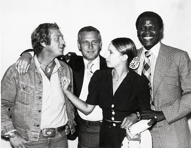 #SteveMacQueen, #PaulNewman, #BarbraStreisand et #SidneyPoitier en 1972