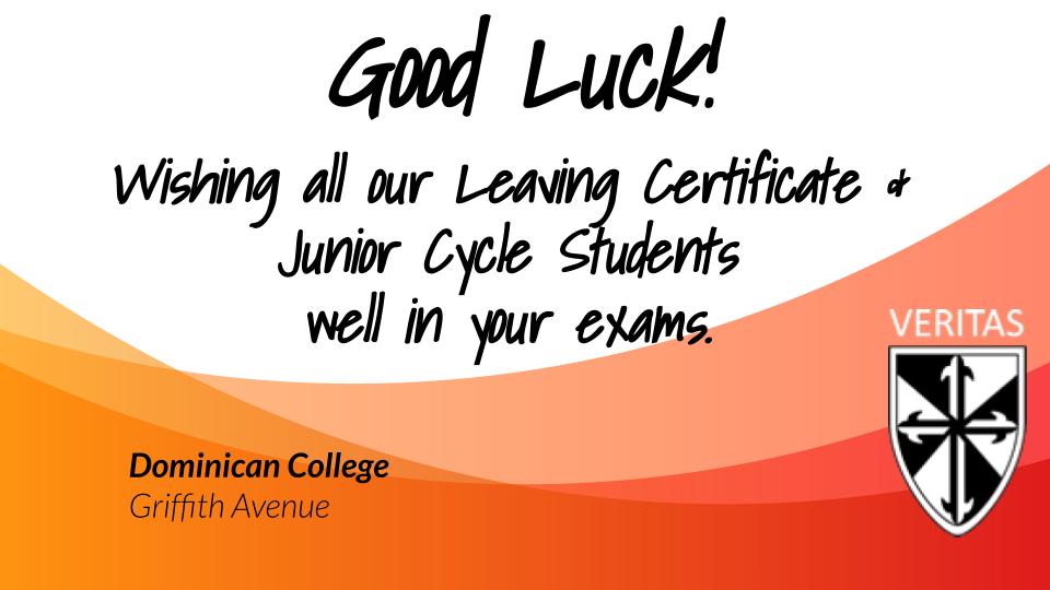 Wishing our Leaving Certificate and Junior Cycle Exam students the very best of luck! You've worked hard and this is your time to shine. Trust in your abilities. Believe in yourself.  You have got this! #GoodLuck #leavingcert2023 #juniorcycle