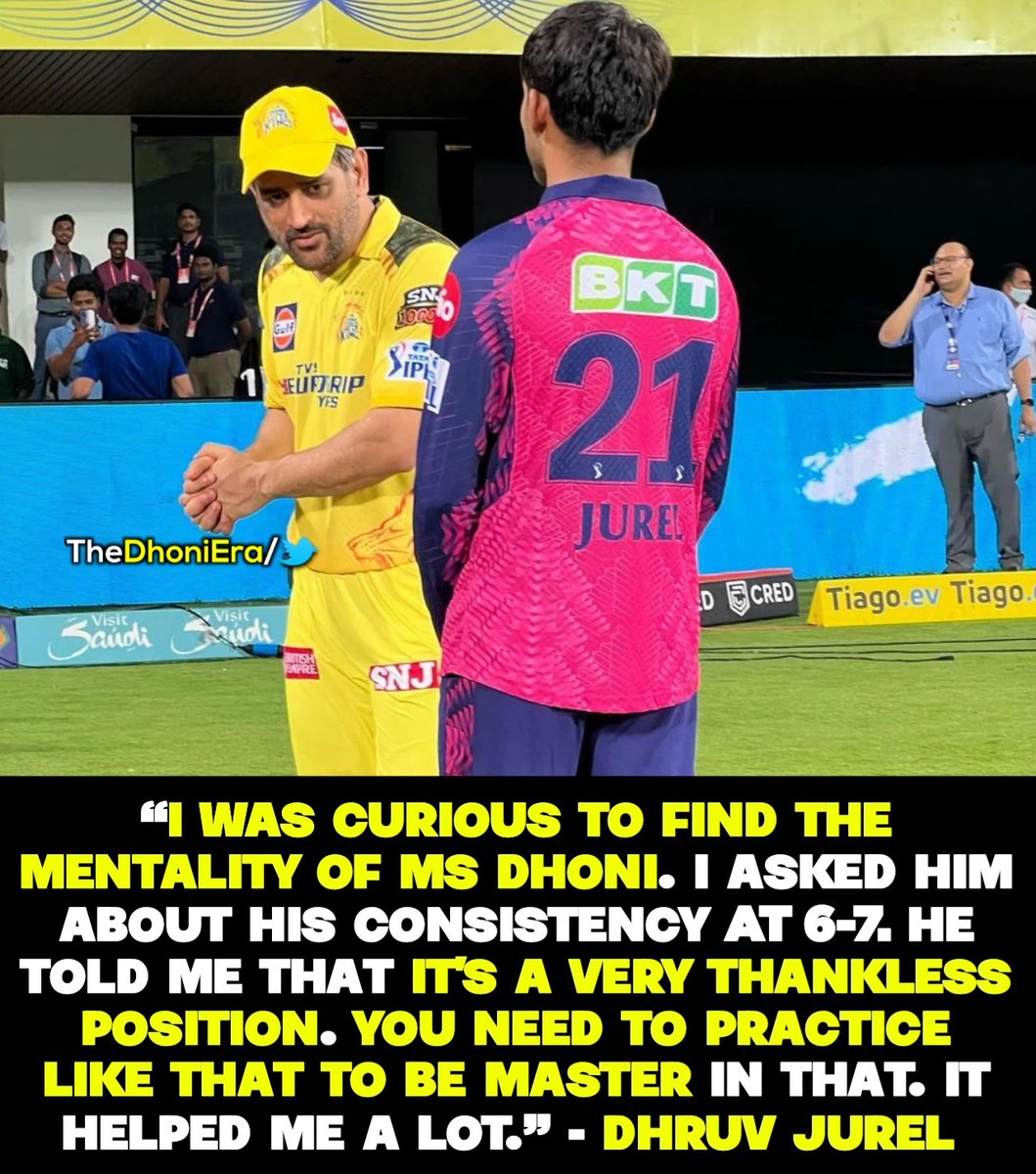 'I was curious to find the mentality of MS Dhoni'. - Dhruv Jurel !! 

@MSDhoni #IPL2O23 #WhistlePodu