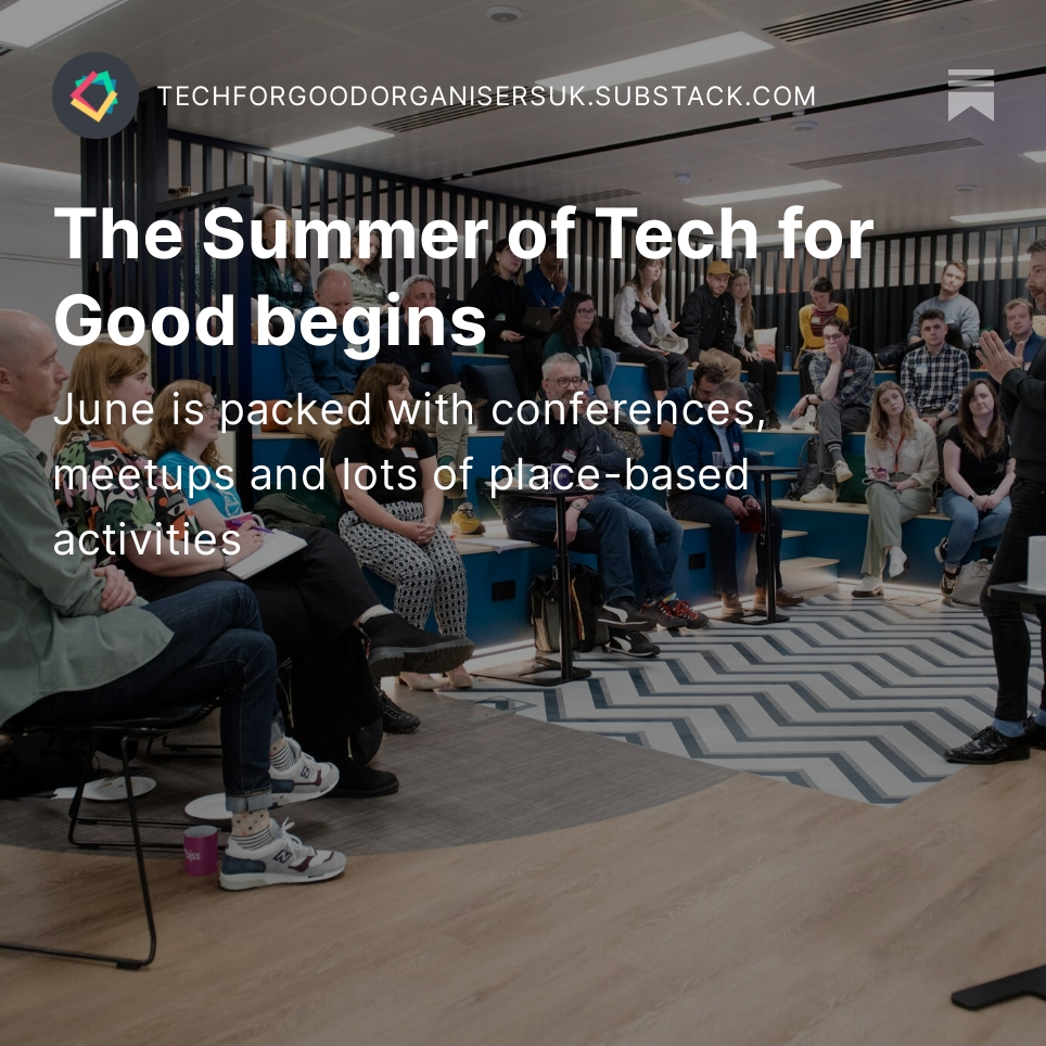 Wondering what's going on this June in the UK #techforgood community? 

Check out our latest newsletter! techforgoodorganisersuk.substack.com/p/the-summer-o…