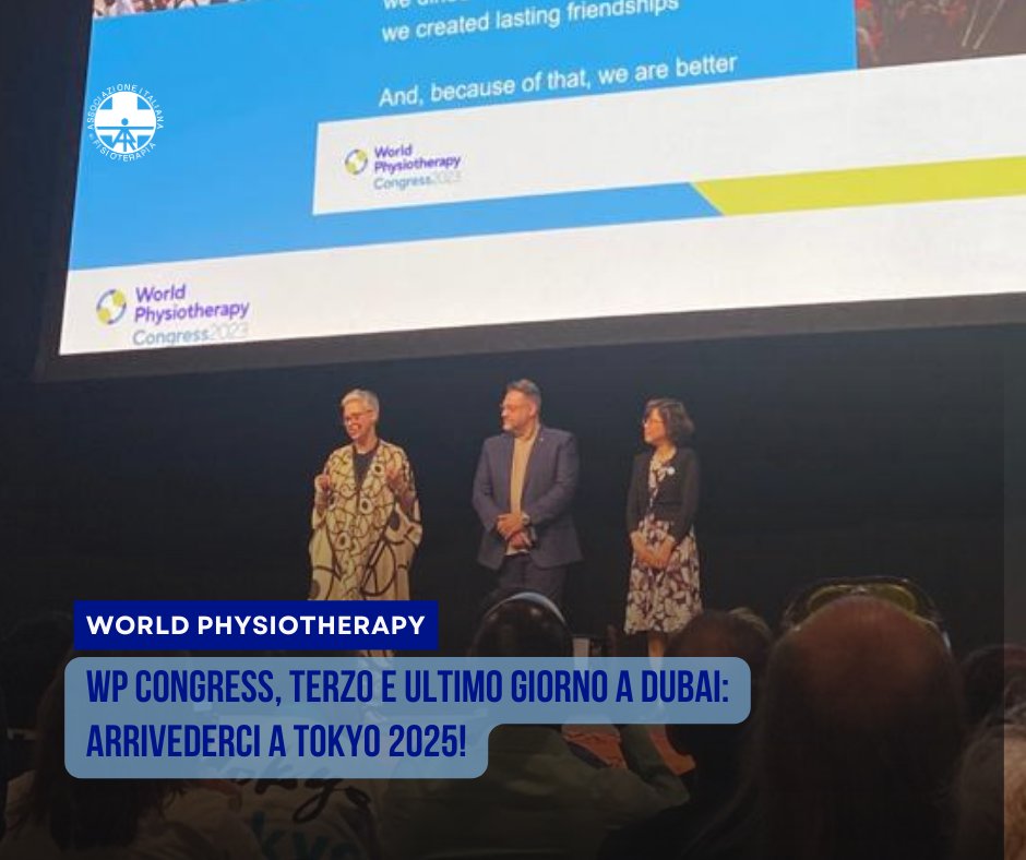 AIFI_nazionale's tweet photo. #WPCongress2023 di Dubai: anche l’ultima giornata ha visto tra i suoi protagonisti numerosi fisioterapisti italiani e i loro lavori.
Il bilancio della giornata conclusiva al link nei commenti! https://t.co/JwIqjK2pjg