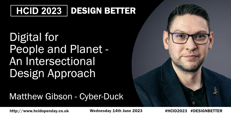 cinteractionlab's tweet image. Its a pleasure to have @DuckyMatt joining us next week at #HCID2023. His talk is one we&apos;d highly recommend as we encourage everyone to #DesignBetter!