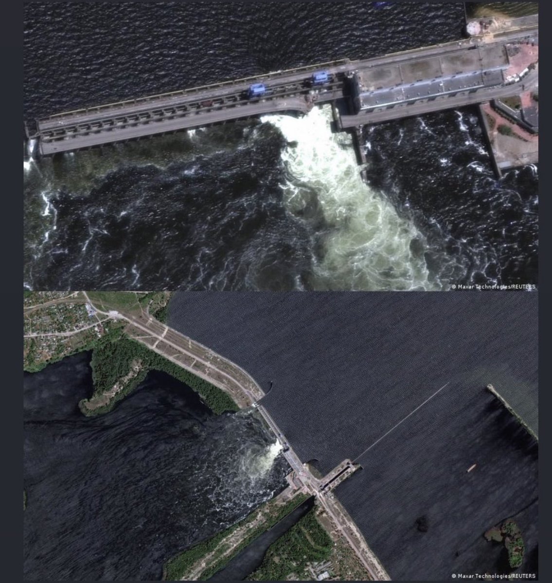 InnaNabok's tweet photo. Росіяни вчинили черговий цинічний акт тероризму – підірвали Каховську гідроелектростанцію. І це страшний злочин не лише проти України. Росія спричинила найбільшу техногенну катастрофу в Європі за останні десятиліття і поставила під загрозу життя тисяч цивільних осіб. https://t.co/Pl8kR2pMmq
