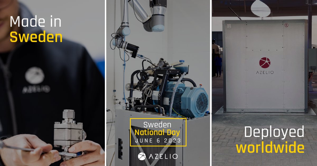 Today is Sweden’s national day! 🎉

#Sweden is a world leader in cleantech and innovation, and we’re proud that it’s the home of Azelio. 

Our TES.POD long-duration #energystorage solution is made right here – for deployment worldwide. ⚡🌍 

#MadeInSweden #LDES
