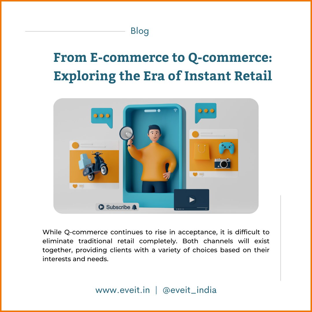 Navigating the Evolution: From E-commerce to Q-commerce - Dive into the world of quick commerce and uncover the transformative shifts shaping the future of retail. Learn More - eveit.in/blogs/post/fro…

#ecommerce #qcommerce #evolution   #blogpost #eveIT