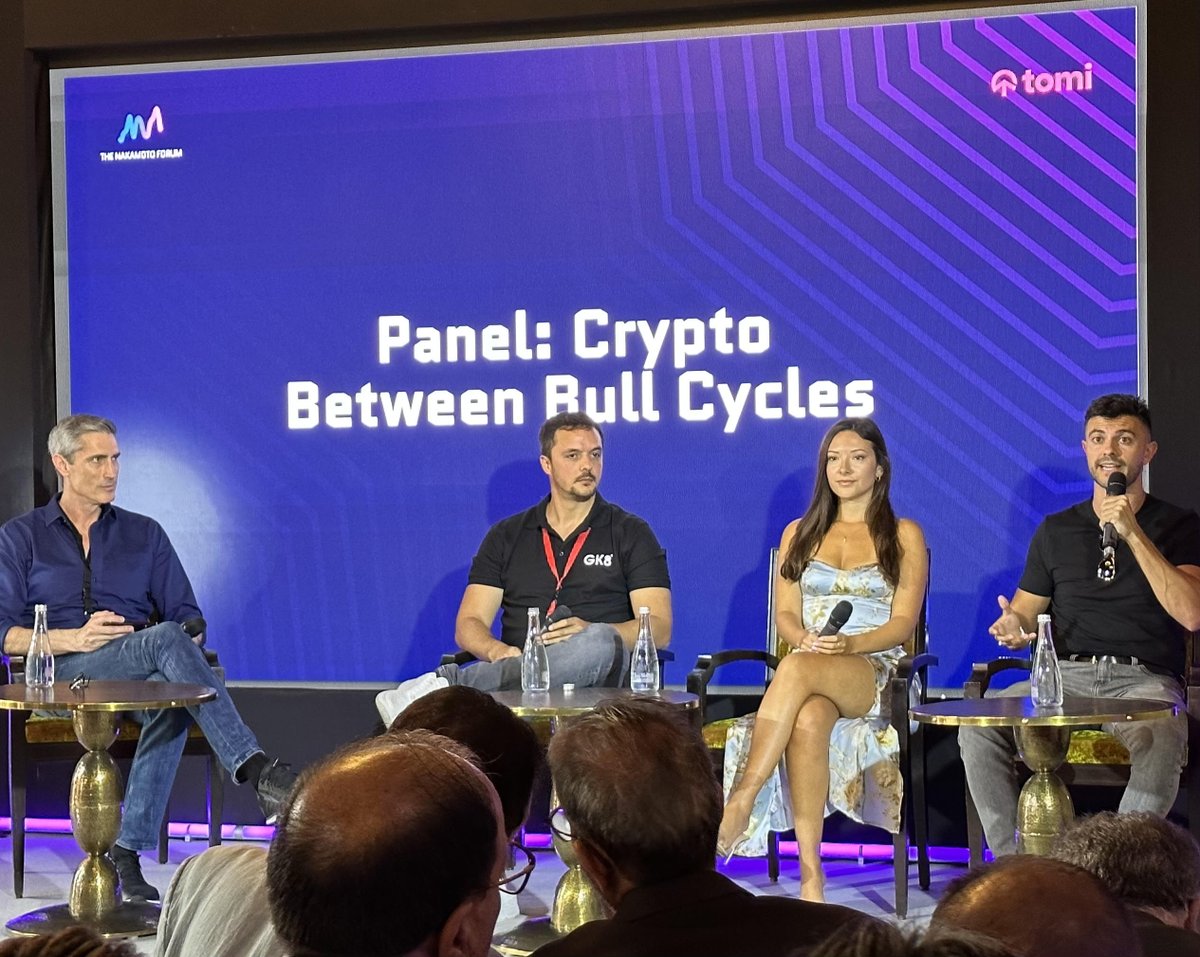 TOMI (@tomipioneers) on Twitter photo Now at #TheNakamotoForum an insightful panel discussion on the Crypto between Bull cycles.
<a href="/LayahHeilpern/">Layah Heilpern</a> <a href="/gideonheilpern2/">Gideon Heilpern</a> <a href="/LameshLior/">Lior Lamesh</a> <a href="/ReBlondePR/">ReBlonde PR</a> Now at #TheNakamotoForum an insightful panel discussion on the Crypto between Bull cycles.
<a href="/LayahHeilpern/">Layah Heilpern</a> <a href="/gideonheilpern2/">Gideon Heilpern</a> <a href="/LameshLior/">Lior Lamesh</a> <a href="/ReBlondePR/">ReBlonde PR</a>