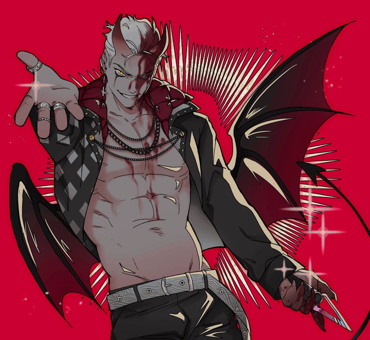PIAN68617748's tweet photo. ｜ᴇxᴄʜᴀɴɢᴇ ᴘᴀɪɴᴛɪɴɢ

Draft by @artdumps 
Thanks Rac for playing with me.Demon jiwoon so suitable!!🛐🖤 https://t.co/VGu4hrziwb