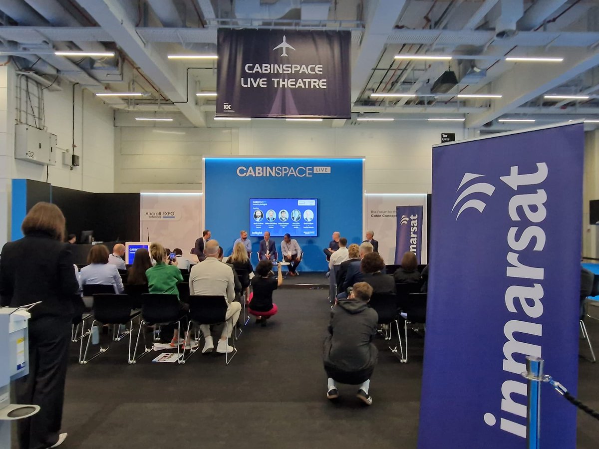 CabinSpaceLive at @aix_expo is well underway! ✈️ Come and join us in the CabinSpace Live Theatre, Hall B1 Lower.

#AIX2023 #IFEC #sustainableaviation #accessibletravel #passengerexperience