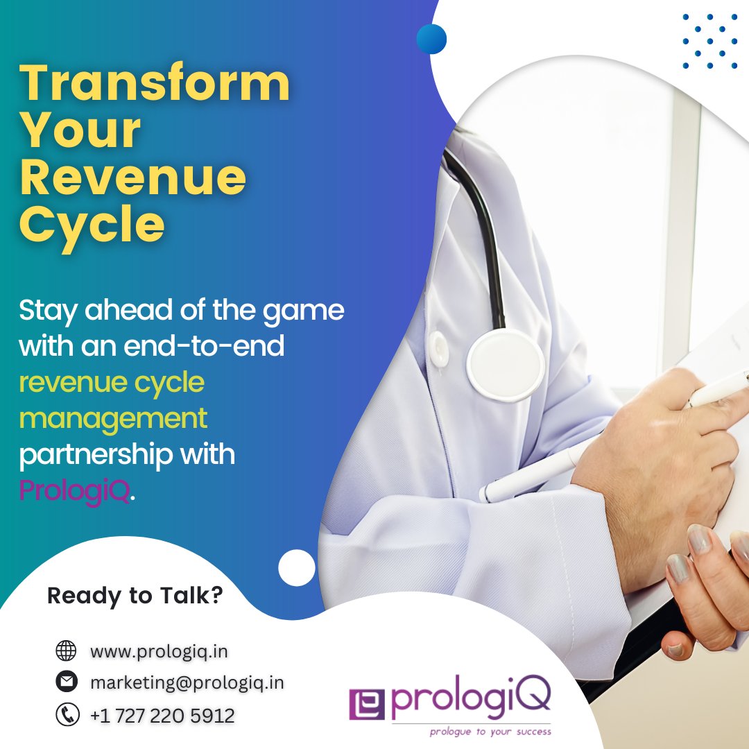 In today's ever-evolving healthcare landscape, staying ahead of the game is crucial.
That's why partnering with @PrologiQ for end-to-end #revenuecyclemanagement is a game-changer for your organization. 

#prologiq #healthcaresolutions #rcm #revenuecycle #rcmsolutions 

1/2