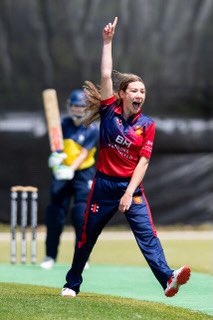 Well done Sophia for representing Jersey last week in the ICC T20 World Cup qualifiers. Here she is against Sweden! Great shot.