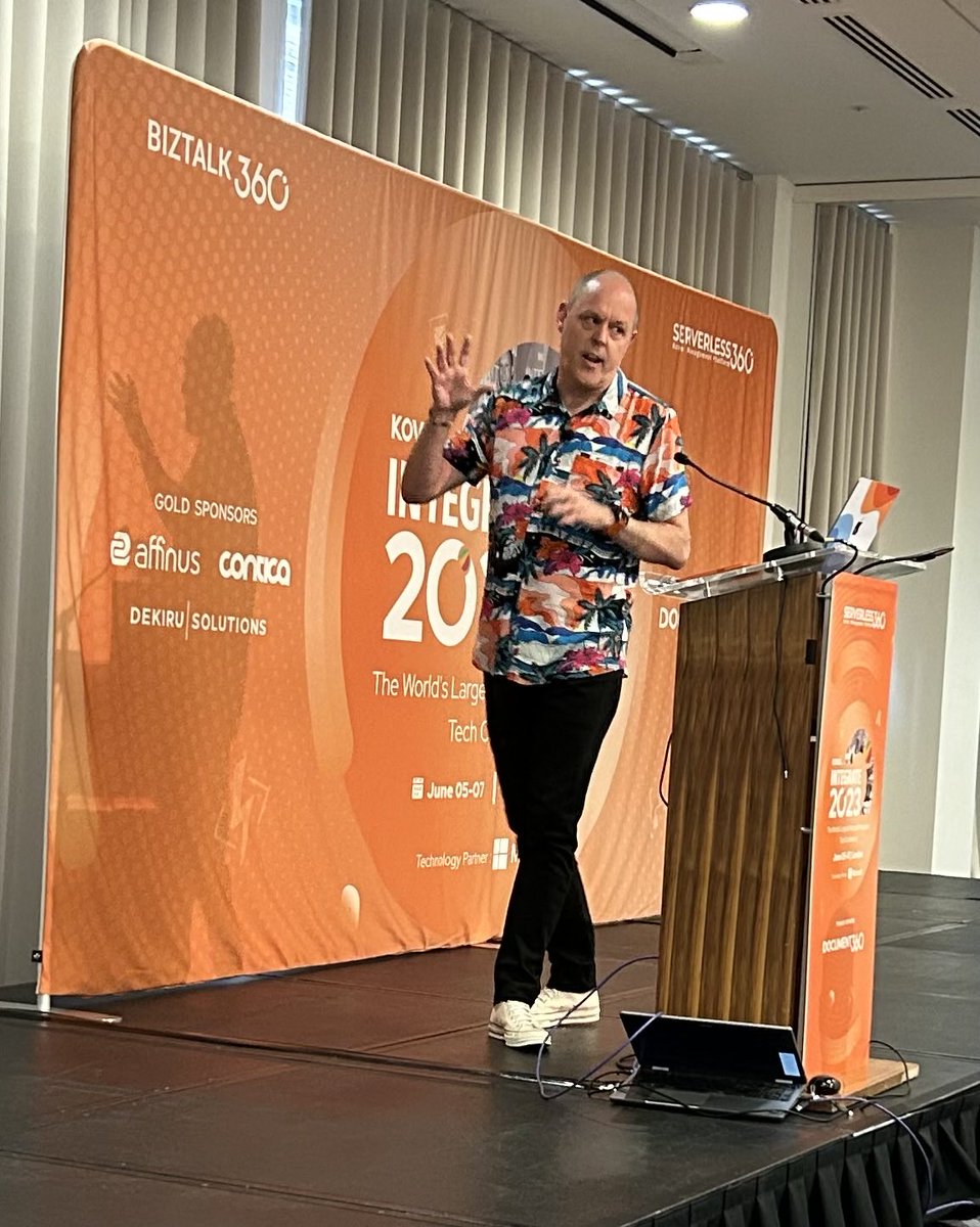 daniel2me's tweet image. ⁦@martinabbott⁩ takes the stage at #Integrate2023 to talk about #LogicApps and #EDI. #integration #azure