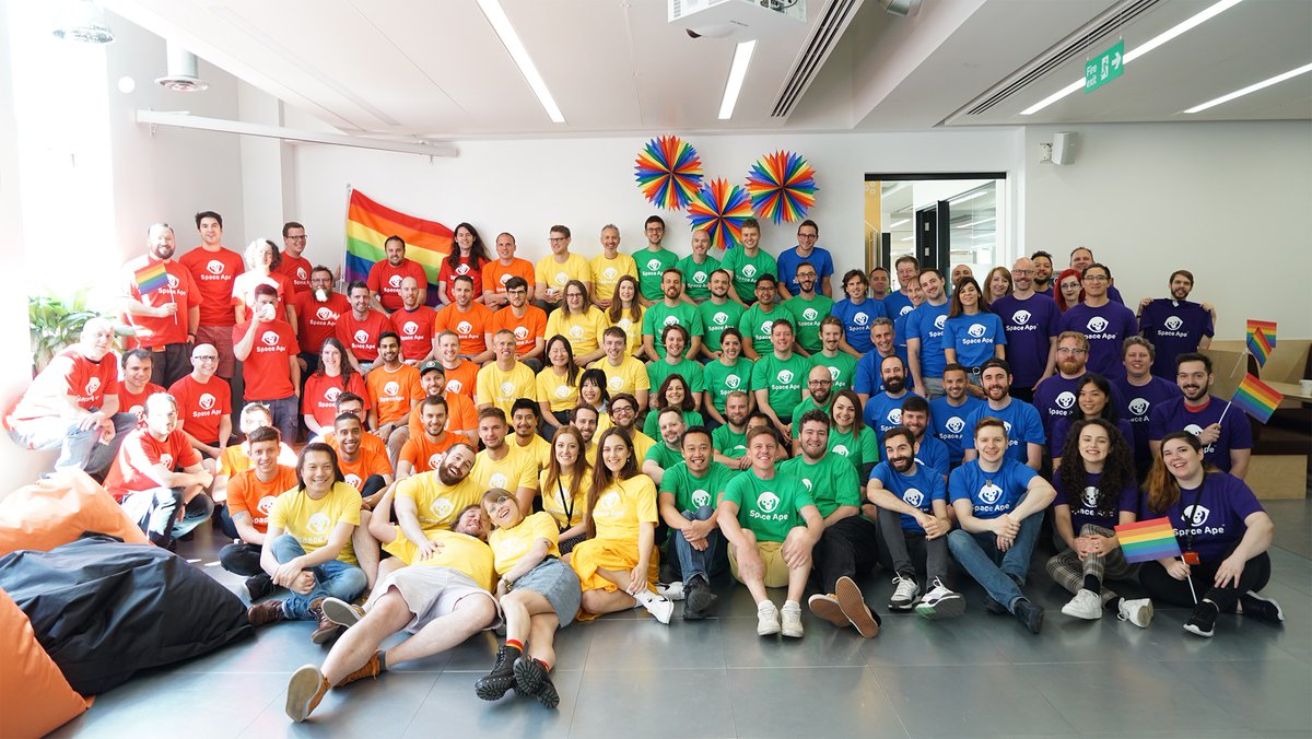 Happy Pride Month!
At Space Ape we stand loud and proud for equality, diversity, and freedom, for an even brighter future!
This month we Lift Off For Love to celebrate it all with our LGBTQIA+ colleagues, players, friends and family around the world. 
🚀❤️🧡💛💚💙💜🖤🤍🤎🚀