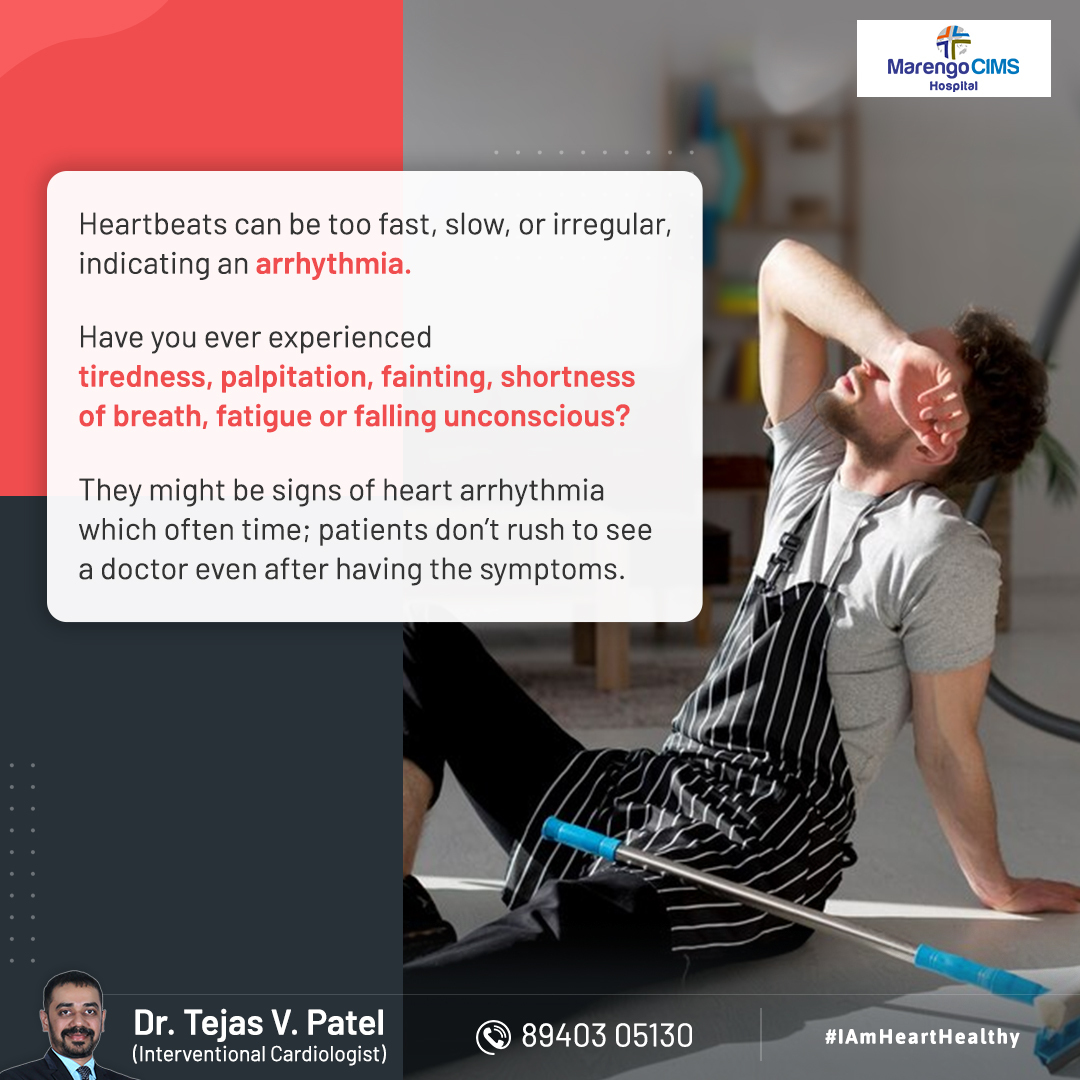 When the heart skips a beat: Don't turn a blind eye to an irregular heartbeat - it might be #arrhythmia.

#heartdiseaseawareness #IAmHeartHealthy #DrTejasPatel #Cardiologist #CardiologistAhmedabad