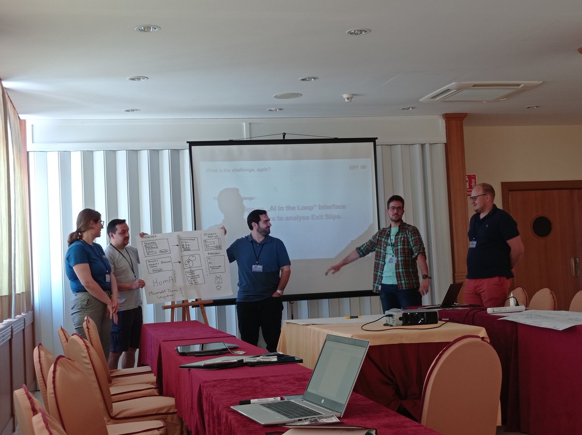 evi_topali's tweet photo. "AI in the loop" attending the teacher needs by @WollnySebastian @jtelss #jtelss23 🤩🤩 https://t.co/drIghUtzXd